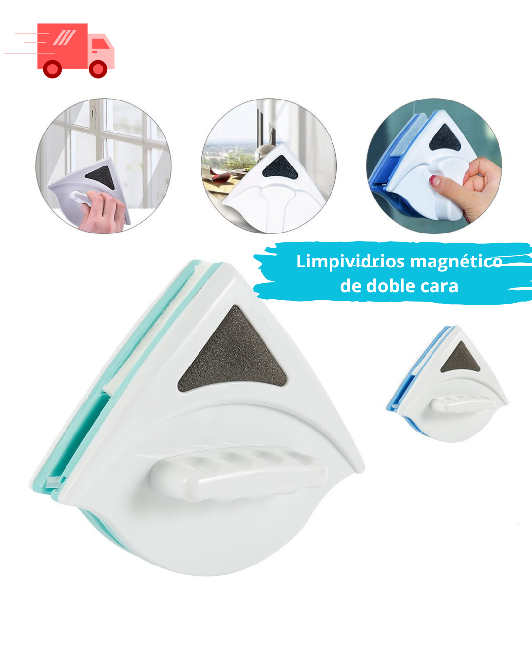 Limpiavidrios Magnetico Triangular